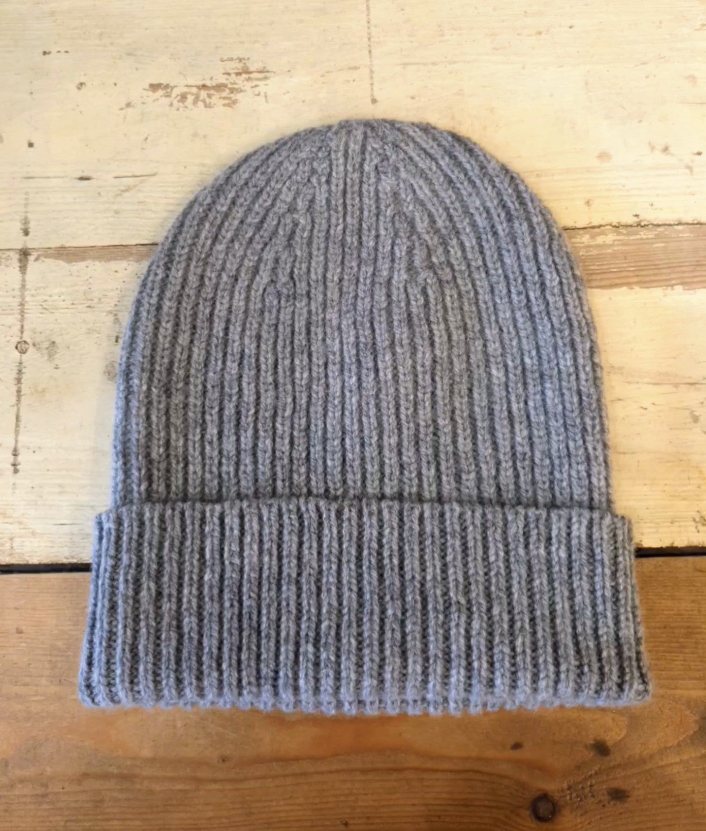 Lambswool Beanie In Silver