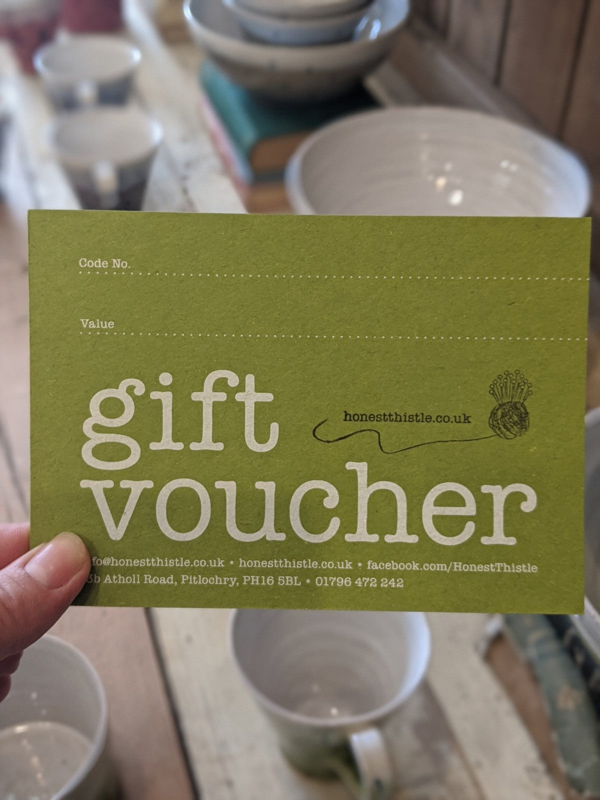 Honest Thistle Gift Voucher - £10