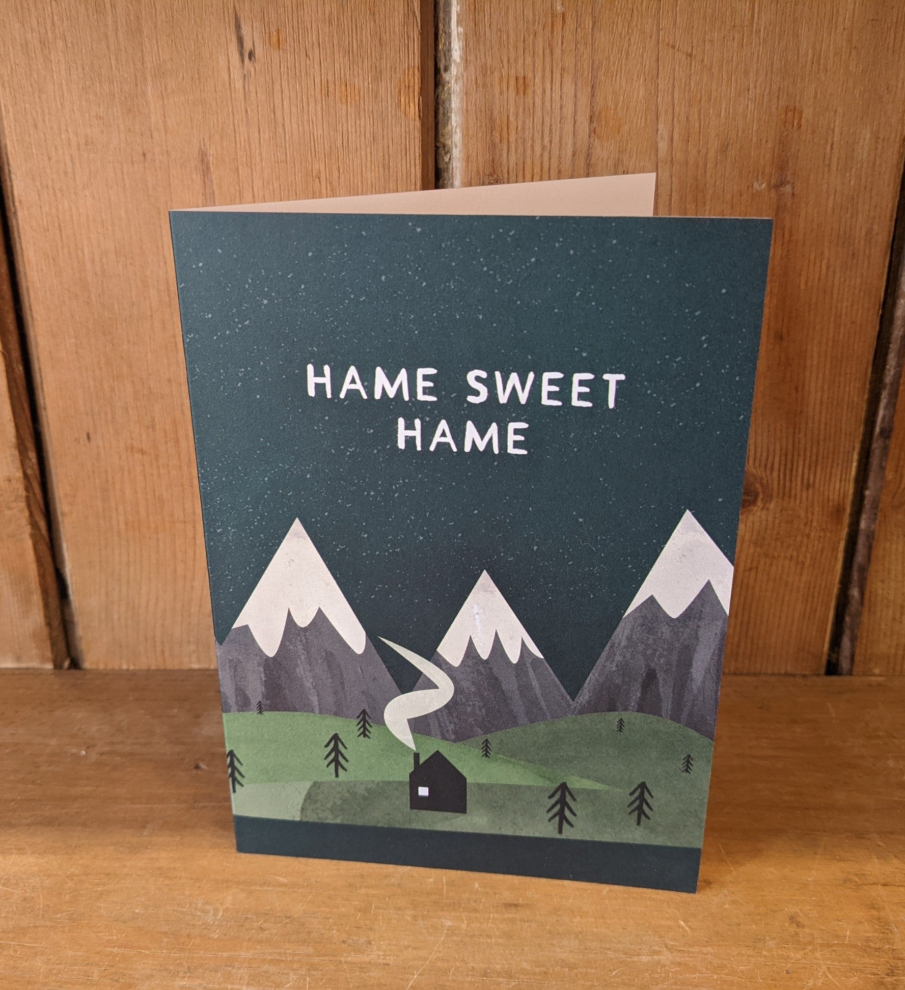 Hame Sweet Hame Greetings Card