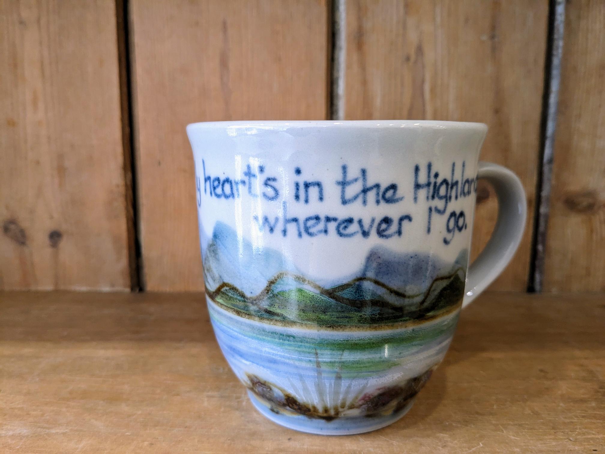 Highland Stoneware 'My Heart's In The Highlands' Mug