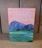 My Heart's In The Highlands.... Greetings Card